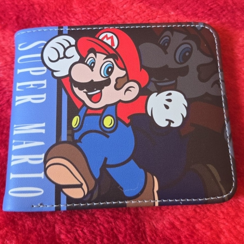 New super mario nintendo anime manga leather wallet